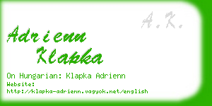 adrienn klapka business card